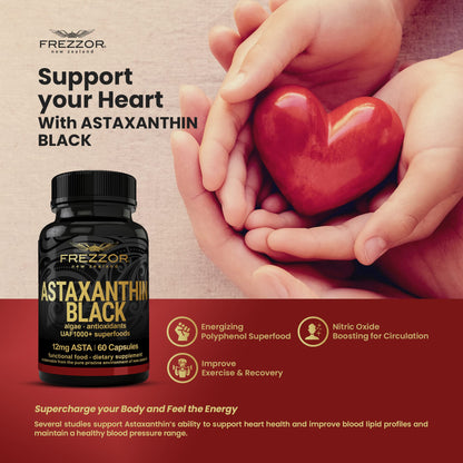 FREZZOR Astaxanthin Black 12mg – Anti-Aging Antioxidant (60 Softgels)