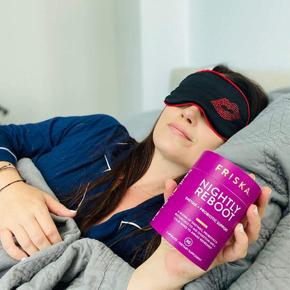 FRISKA Nightly Reboot: Enzyme & Probiotic Sleep Support with Melatonin & Chamomile, 90 Capsules