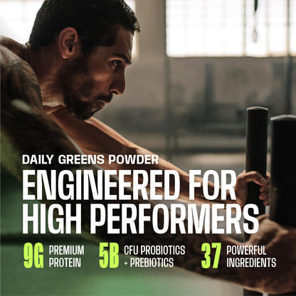 Frog Fuel Performance Greens Protein Powder – Nano-Hydrolyzed Protein, 9g Protein, 5B CFU Probiotics, Lemon Lime, 30 Servings