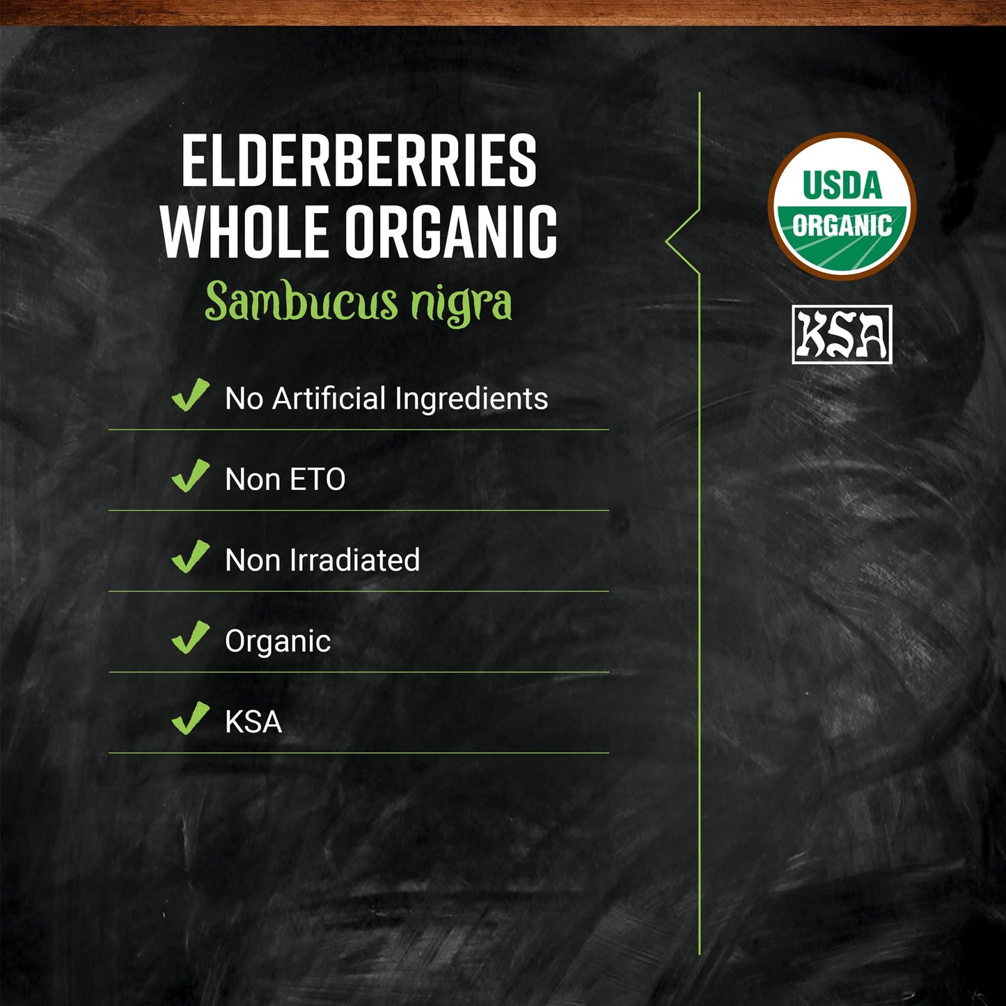 Frontier Co-op Organic Dried Elderberries, European Whole — Non-GMO, Kosher, 16 oz (Pack of 2)