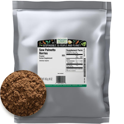 Frontier Bulk Saw Palmetto Berries Powder, 1 Pound