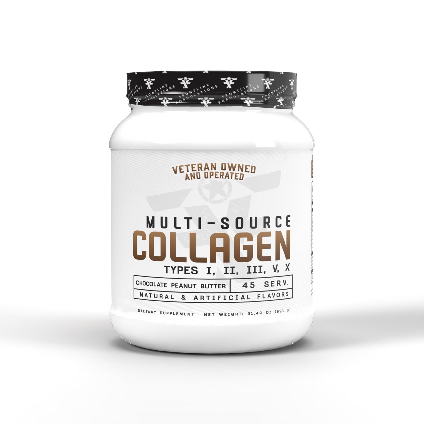 Frontline Multi-Source Collagen – Hair, Skin & Nails (Chocolate Peanut Butter)
