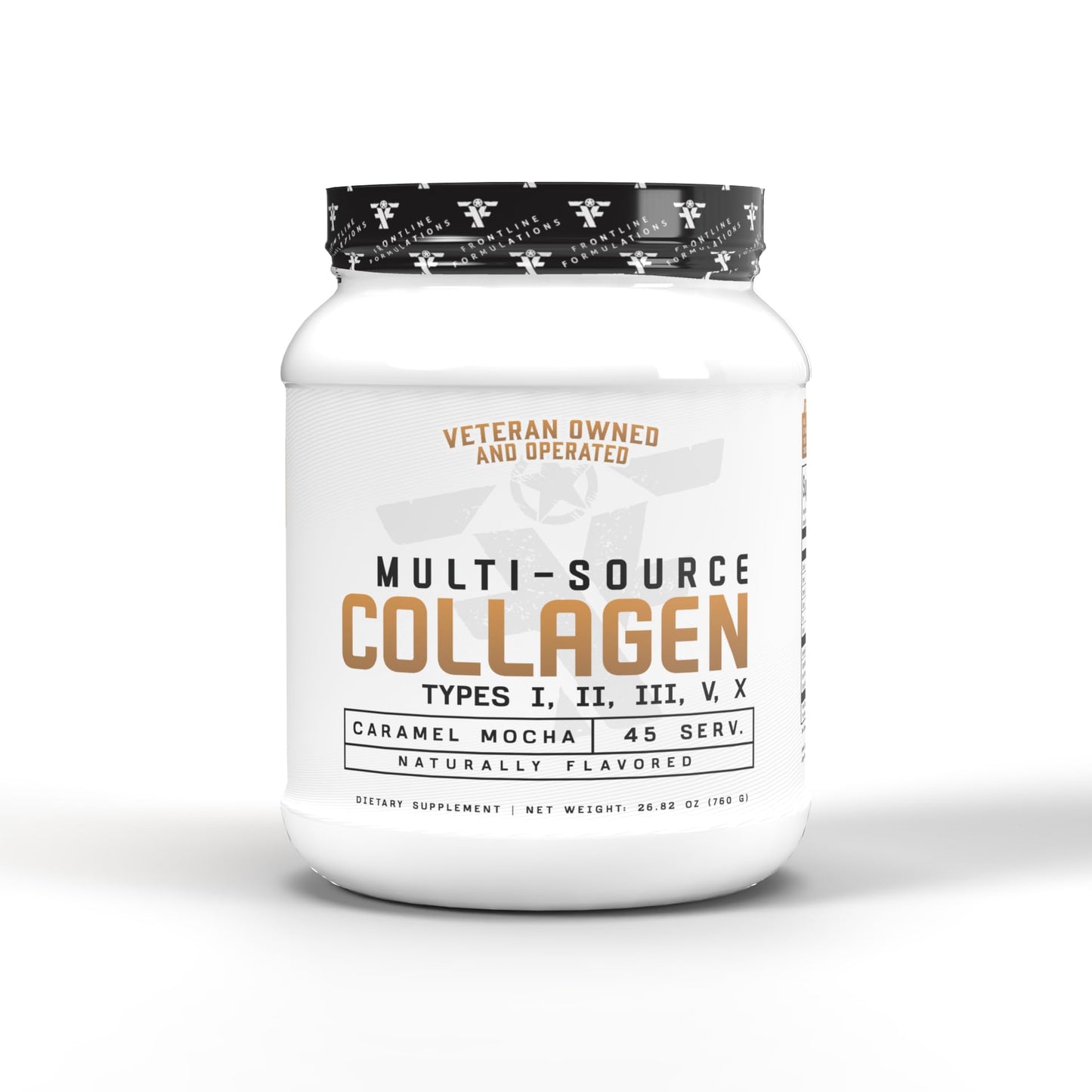 FRONTLINE FORMULATIONS Multi-Source Collagen – Hair, Skin & Nails (Caramel Mocha)