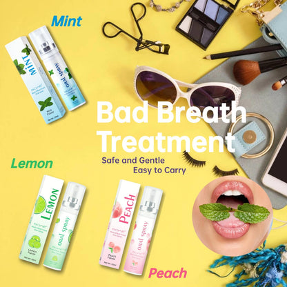 Fruit Mint Mouth Spray – 3 Count Breath Freshener for Adults, Bad Breath Treatment, 0.7 OZ/20ML