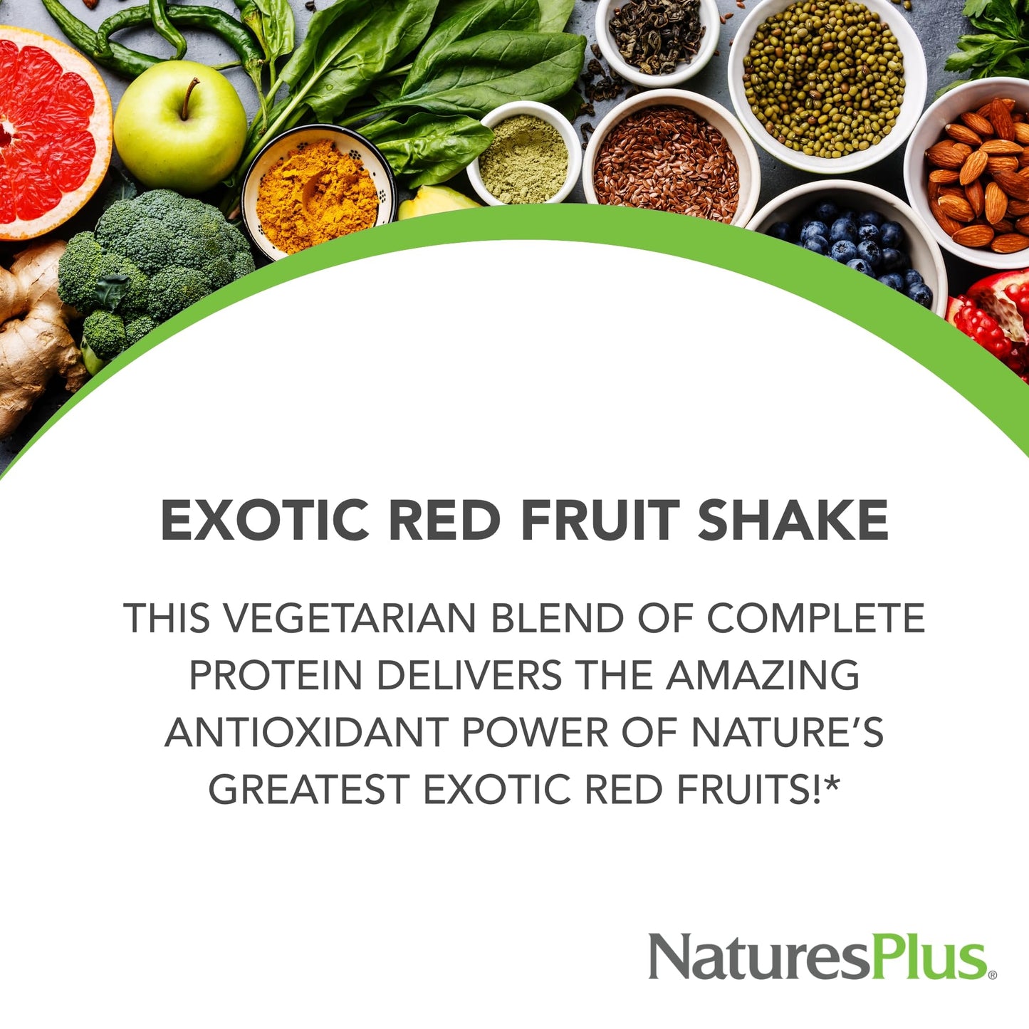 FRUITEIN Exotic Red Fruit Shake – 13 g Plant-Based Protein per Serving