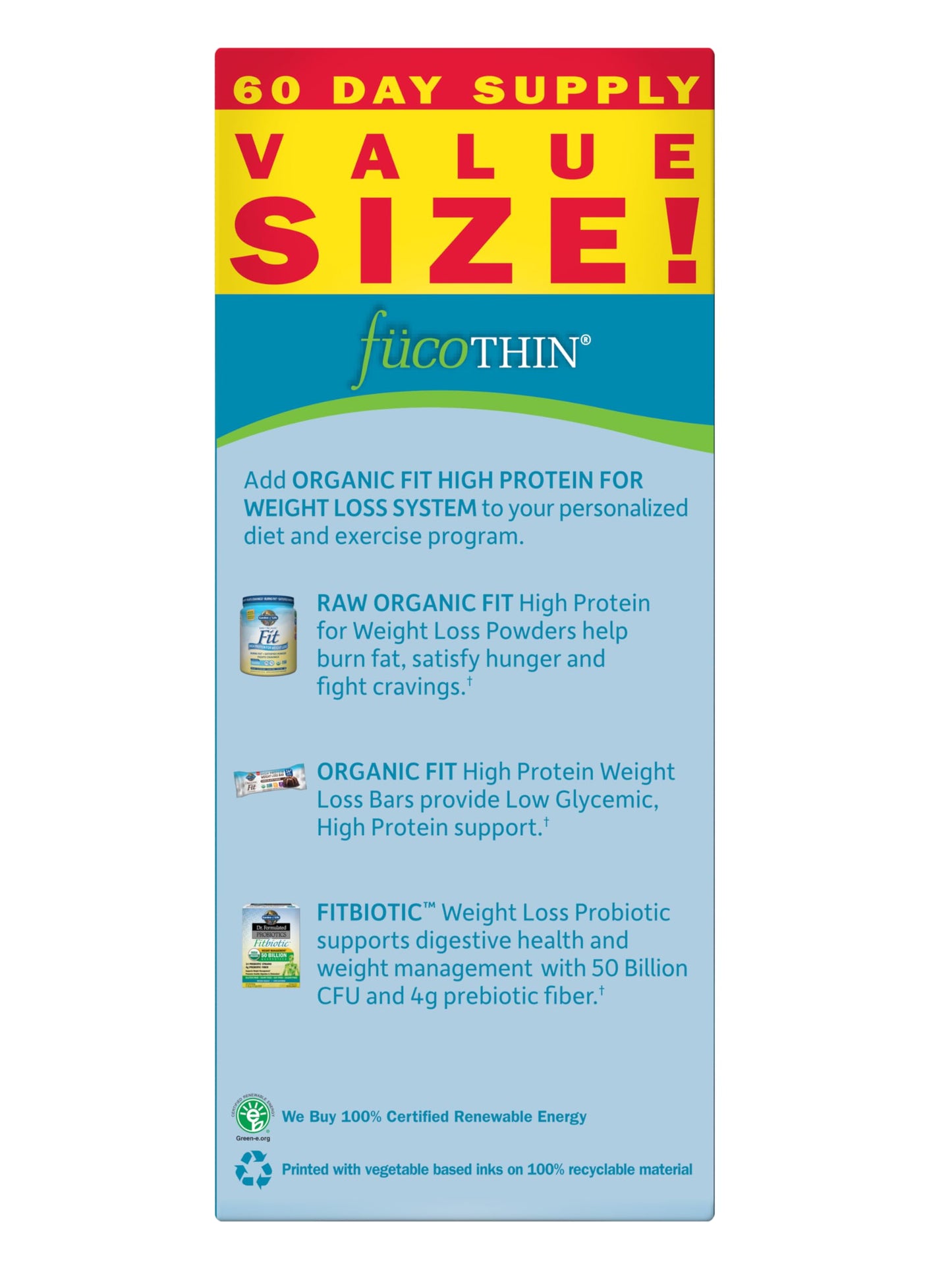 Garden of Life FucoThin Fucoxanthin Supplements – Non-Stimulant Fat Burner, 180 Count