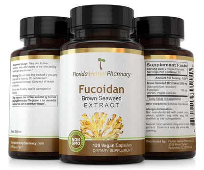 Florida Herbal Pharmacy Fucoidan Supplement Capsules (120 Capsules) 50 mg per Capsule, 100 mg Serving