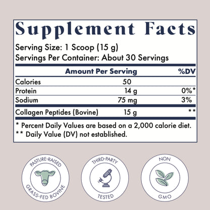 FullWell Hydrolyzed Collagen Peptides for Women – Pregnancy & Breastfeeding Safe, Grass-Fed, 15 g Type I & III, 30 Servings