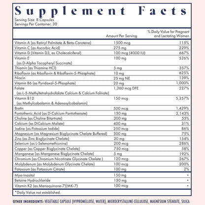 FullWell Prenatal Multivitamins with Choline | RD-Formulated & Bioavailable