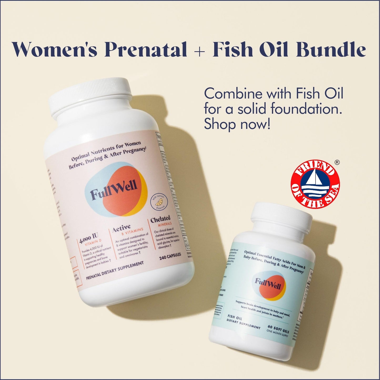 FullWell Prenatal Vitamins Lemon – 60 Servings, 26 Nutrients, Dietitian & OBGYN Approved