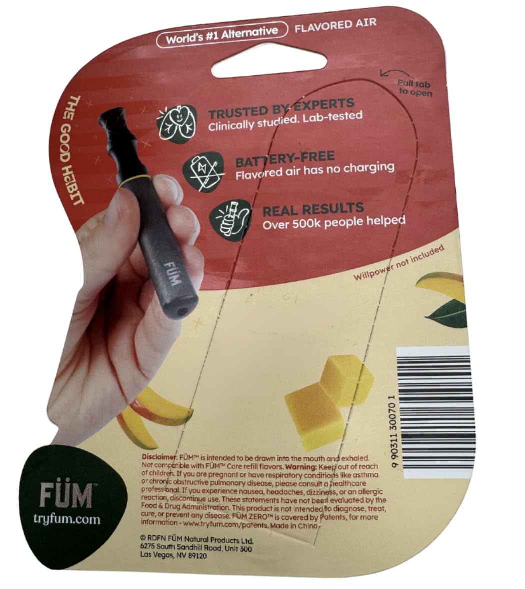 FÜM Zero Device | Fresh, Pocket-Sized Habit Support Tool | Weighted, Portable & Refreshing | Mango