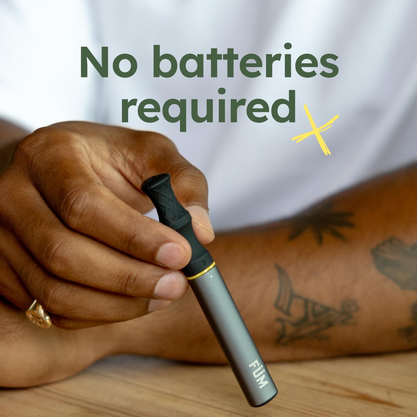 FÜM Zero Flavored Air Device | Fresh, Pocket-Sized Habit Support Tool | Weighted, Portable & Refreshing Air Inhaler Alternative | Crisp Mint