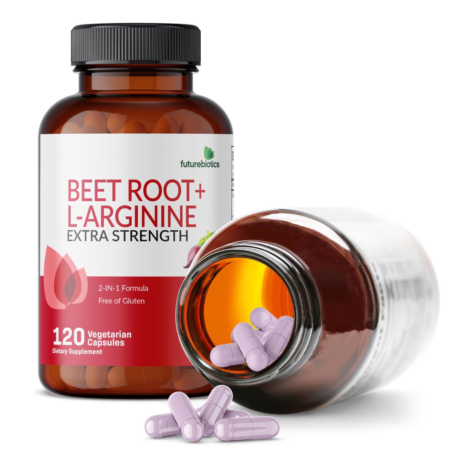 Futurebiotics Beet Root + L-Arginine | Non-GMO 120 Veg Capsules