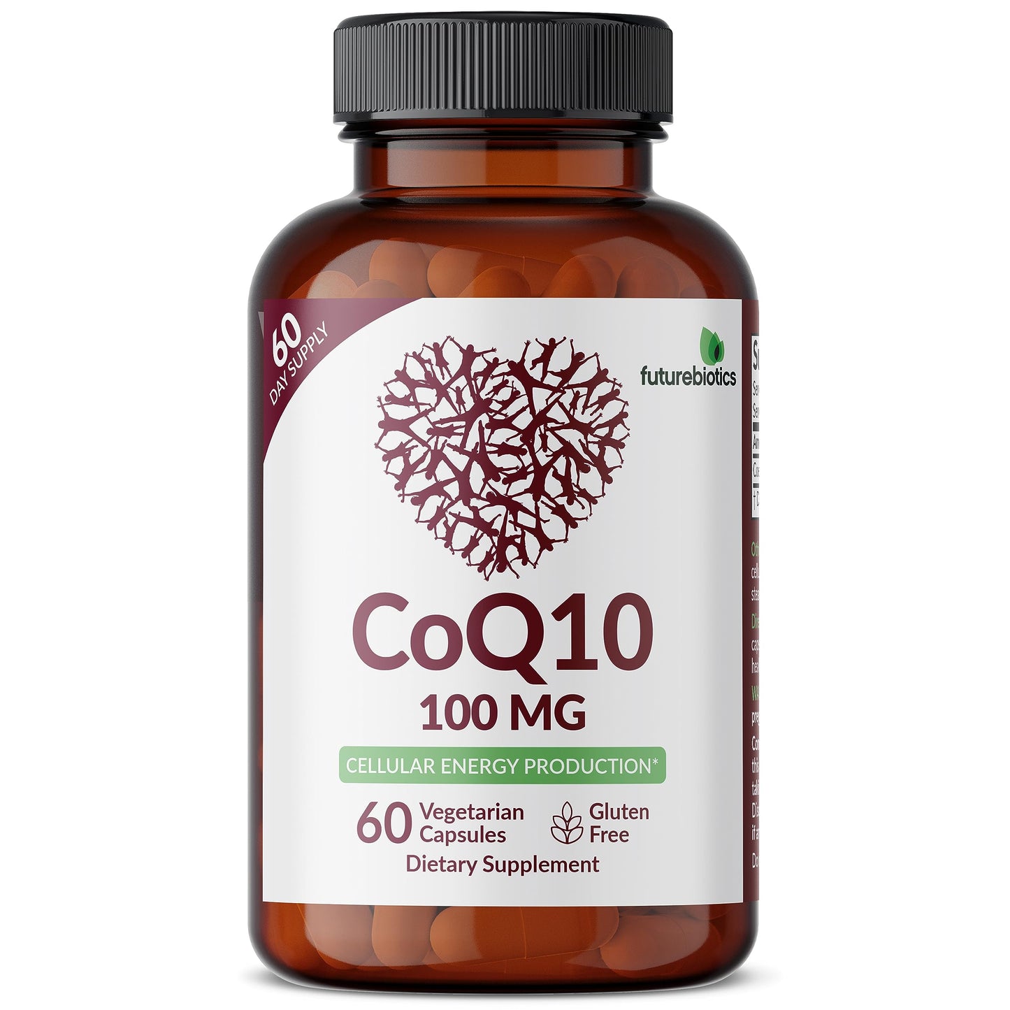 Futurebiotics CoQ10 100 MG – Cellular Energy Production | 60 Vegetarian Capsules | Gluten-Free & Vegan