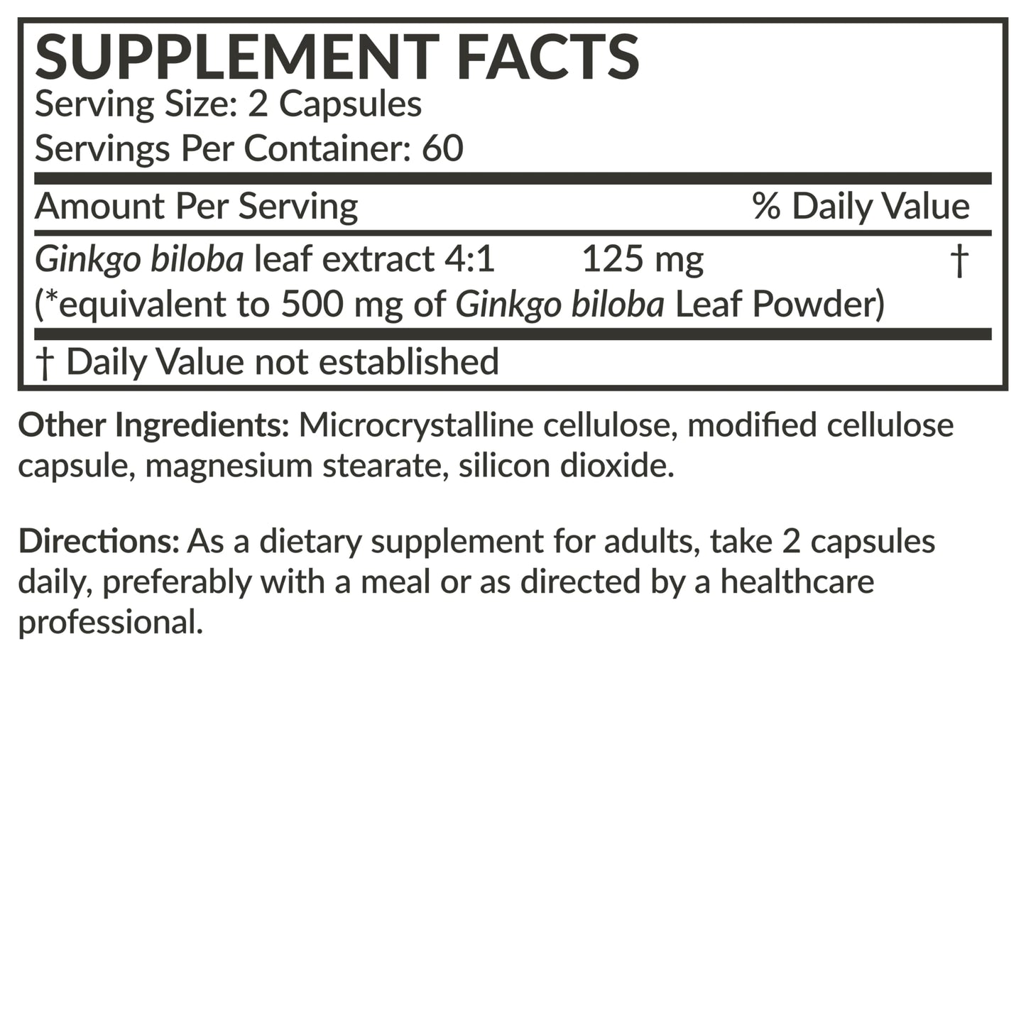 Futurebiotics Ginkgo Biloba Extra Strength – Brain Function & Memory Support (120 Veg Capsules)