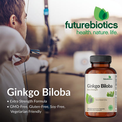 Futurebiotics Ginkgo Biloba Extra Strength – Brain Function & Memory Support (120 Veg Capsules)