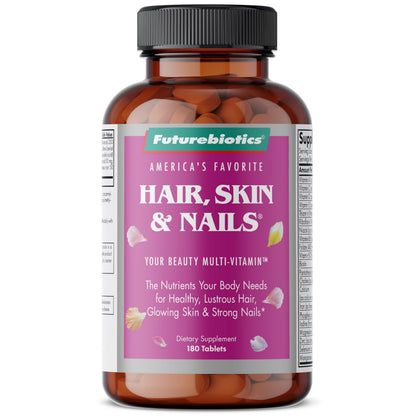 Futurebiotics Hair, Skin & Nails Beauty Multivitamin with Biotin – 180 Tablets (Pack of 2)