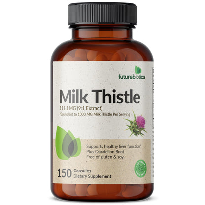 Futurebiotics Milk Thistle Silymarin Marianum & Dandelion Root – Liver Health (150 Capsules)