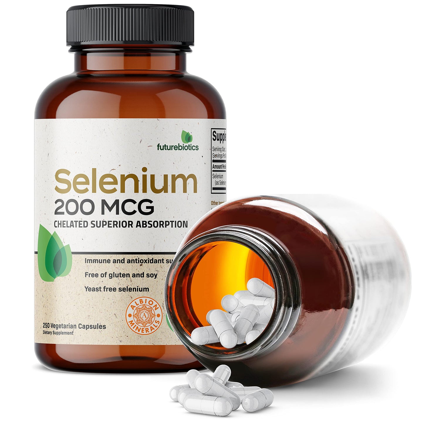 Futurebiotics Selenium 200 mcg – Selenium Amino Acid Complex, Essential Trace Mineral, Non-GMO, 250 Capsules