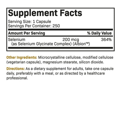 Futurebiotics Selenium 200 mcg – Selenium Amino Acid Complex, Essential Trace Mineral, Non-GMO, 250 Capsules