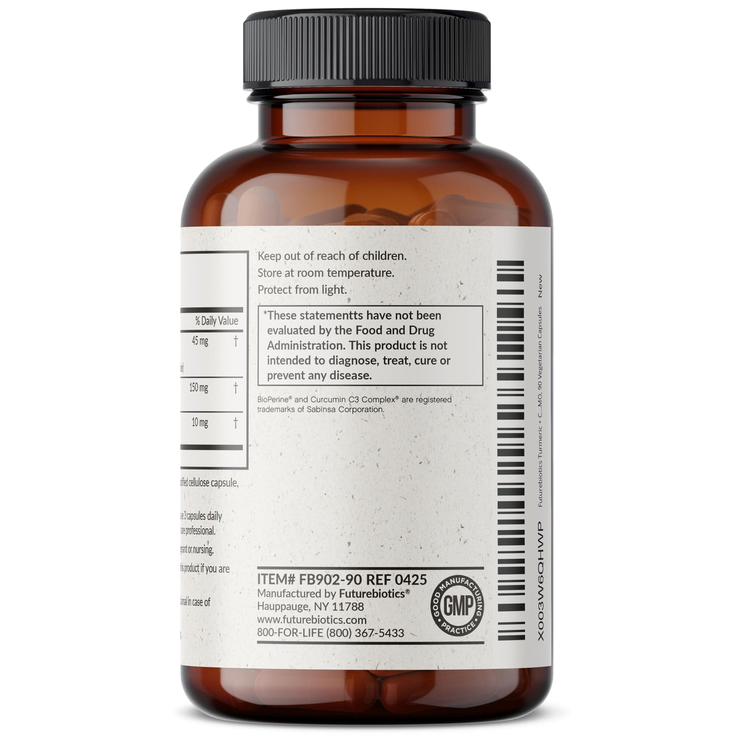 Futurebiotics Turmeric + Curcumin 1500 MG | Antioxidant and Joint Support | BioPerine