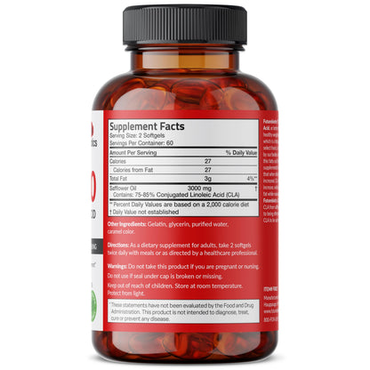 Futurebiotics CLA 3000 Extra High Potency – Non-Stimulating Conjugated Linoleic Acid, 120 Softgels
