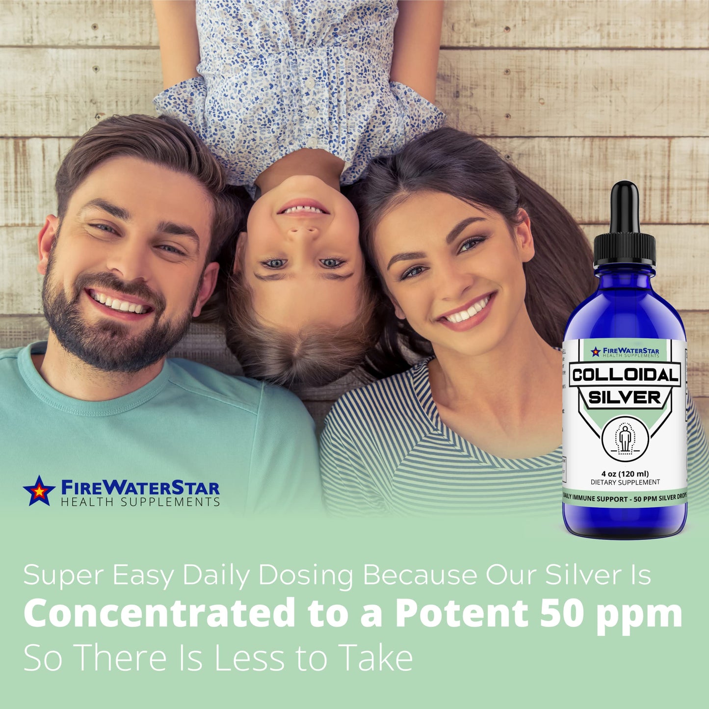 FWS Colloidal Silver Drops – 50 ppm, 4 oz Bottle, 60 Servings