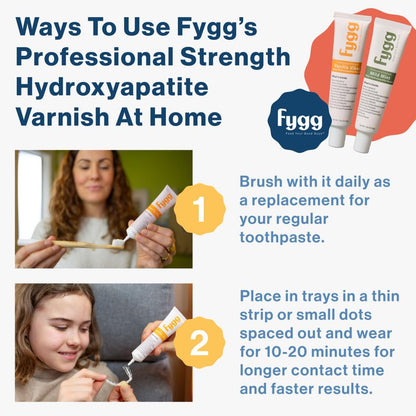 Fygg Nano-Hydroxyapatite Dental Varnish – Fluoride-Free Enamel Repair for Sensitive Teeth | Mild Mint (1.36oz)