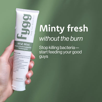 Fygg Fluoride-Free Nano-Hydroxyapatite Toothpaste – Mild Mint (4oz) | Dentist-Recommended