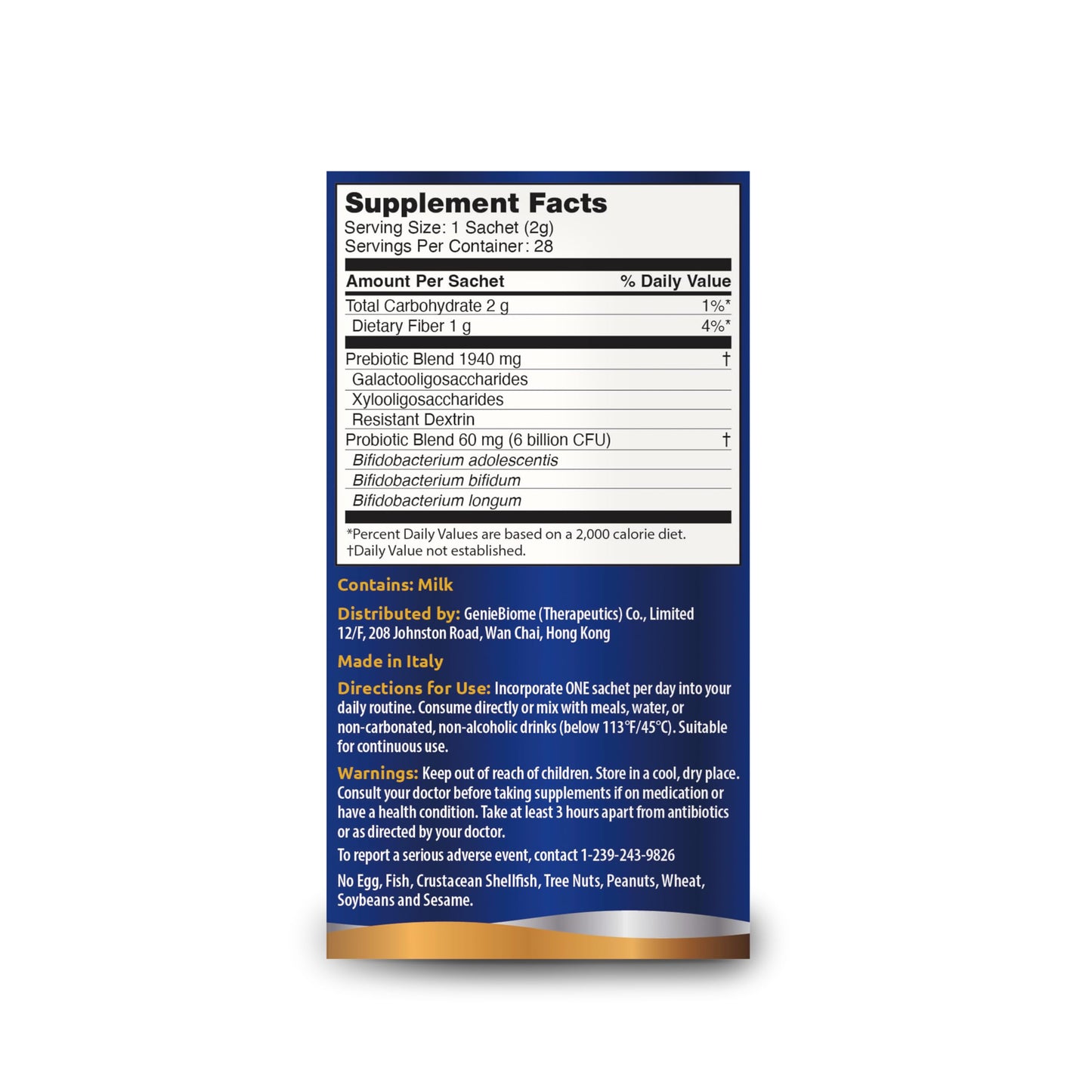 G-NiiB Immunity Elite SIM01 Synbiotic Formula - 5x More Effective Probiotics Reaching the Gut Alive