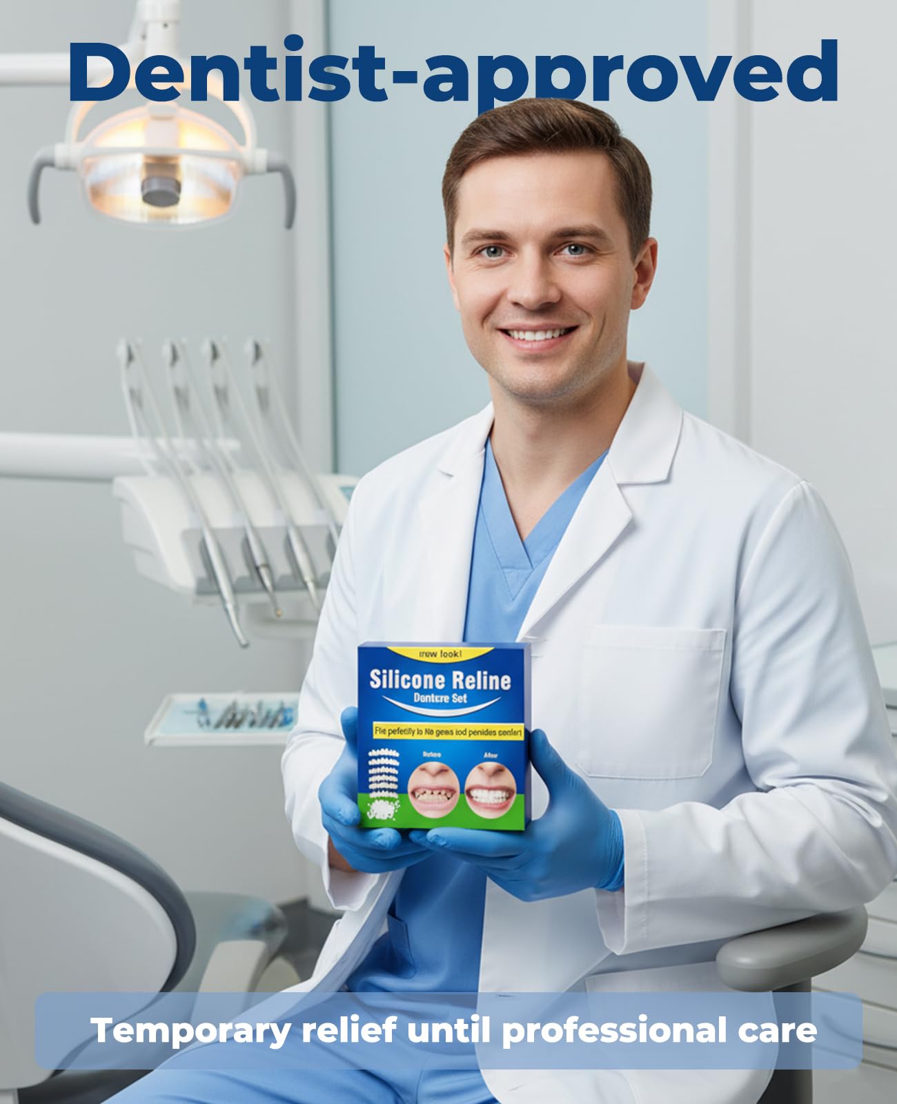 Gaahkai 12PCS Missing Tooth Replacement Kit, Temporary Moldable Thermal Beads Veneers Teeth for Filling the Gap