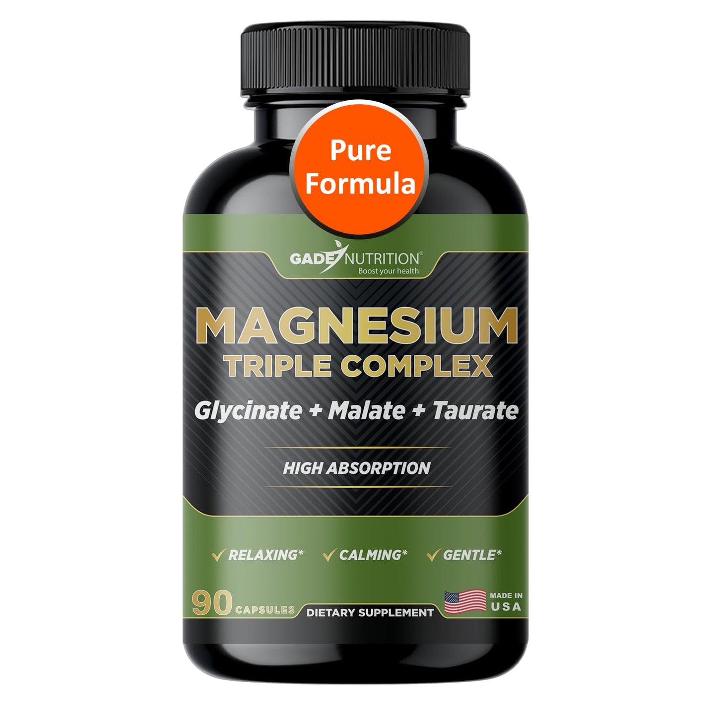 Gade Nutrition Magnesium Triple Complex | Glycinate, Malate & Taurate