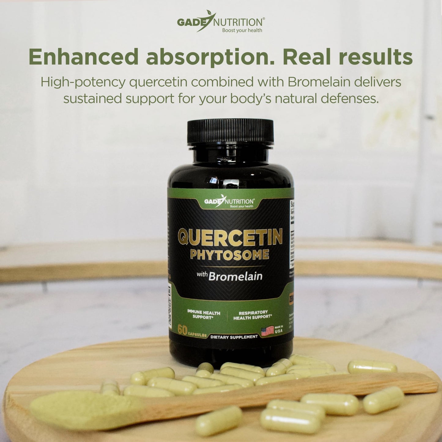 Gade Nutrition Quercetin Phytosome with Bromelain – 95% Purified, 50x Absorption