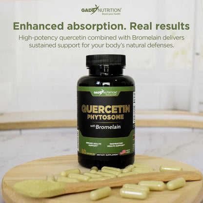 Gade Nutrition Quercetin Phytosome with Bromelain – 95% Purified, 50x Absorption