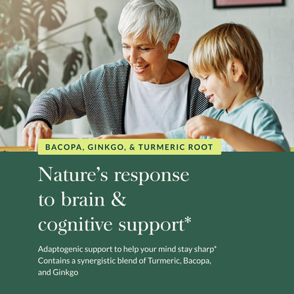 Gaia Herbs Agile Mind – Brain Support with Turmeric, Bacopa, Black Pepper & Ginkgo Biloba | 60 Vegan Liquid Phyto-Capsules