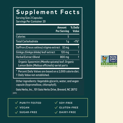 Gaia Herbs Adrenal Health Daily Support - Ashwagandha, Holy Basil & Schisandra | 120 Vegan Liquid Phyto-Caps (60 Servings)