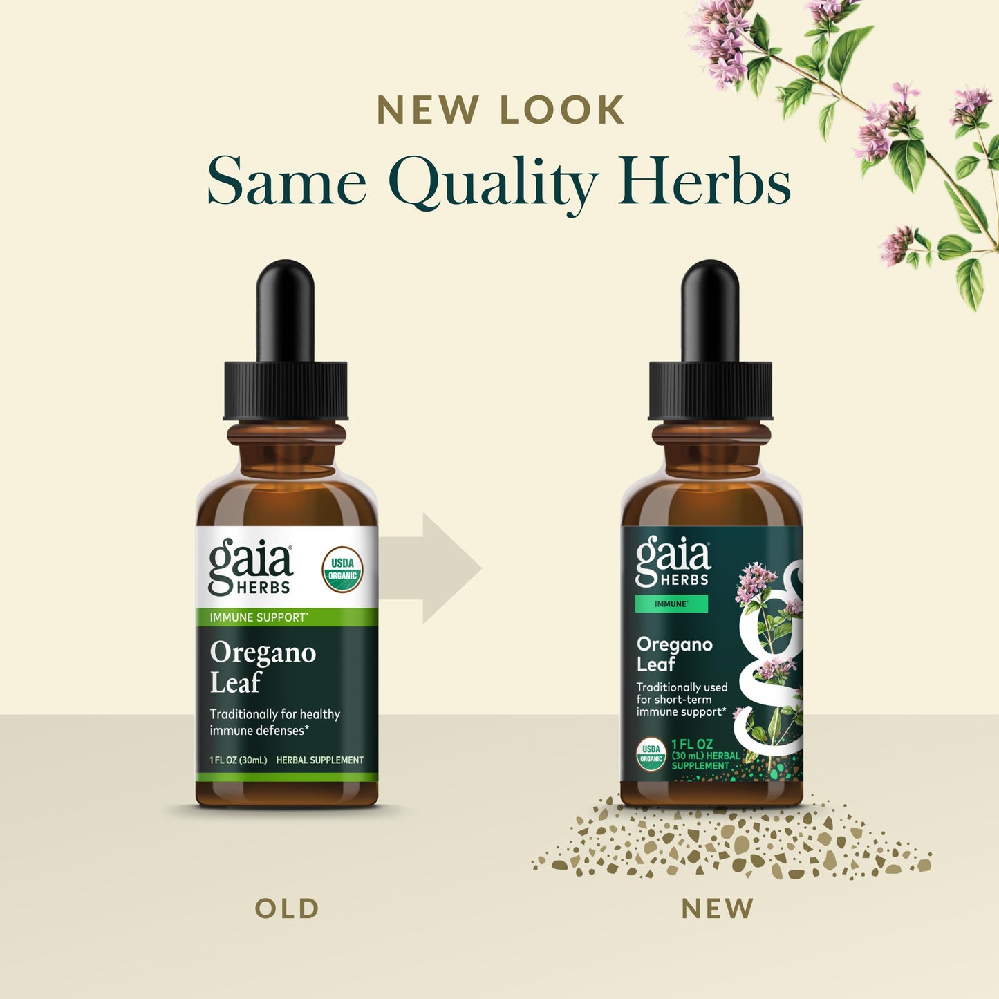 Gaia Herbs Oregano Leaf - Immune Support, Organic, 1 Fl Oz | 23 Servings