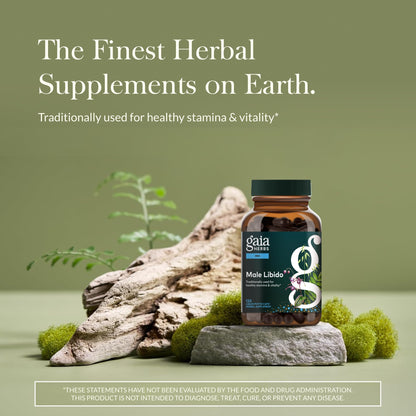 Gaia Herbs Male Libido - Herbal Vitality Support with Saw Palmetto, Horny Goat Weed & Oats | 120 Vegan Liquid Phyto-Capsules