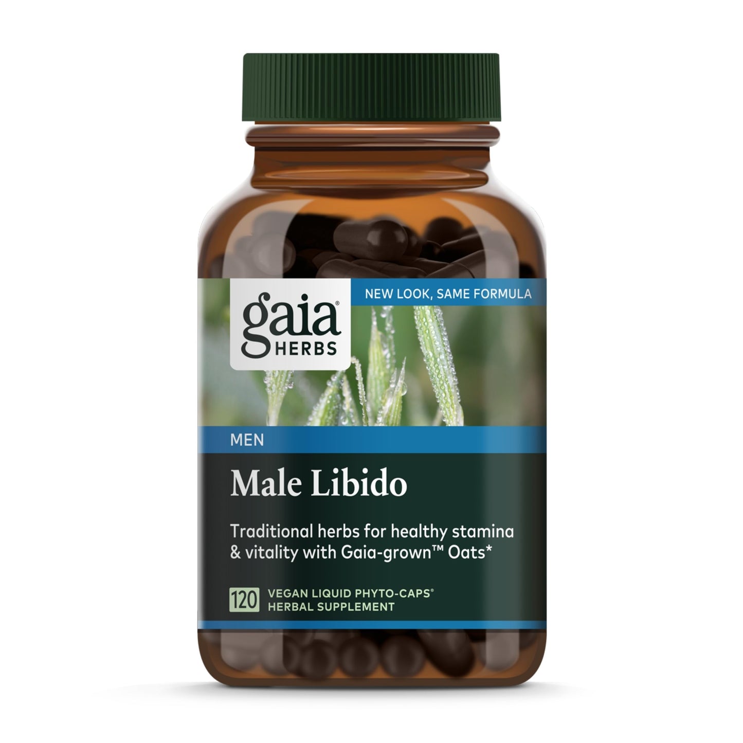 Gaia Herbs Male Libido - Herbal Vitality Support with Saw Palmetto, Horny Goat Weed & Oats | 120 Vegan Liquid Phyto-Capsules