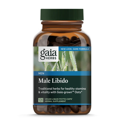 Gaia Herbs Male Libido - Herbal Vitality Support with Saw Palmetto, Horny Goat Weed & Oats | 120 Vegan Liquid Phyto-Capsules