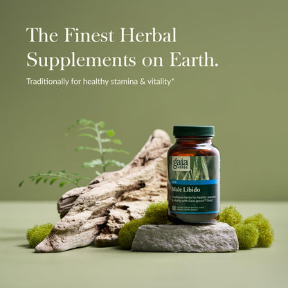 Gaia Herbs Male Libido - Herbal Vitality Support with Saw Palmetto, Horny Goat Weed & Oats | 120 Vegan Liquid Phyto-Capsules