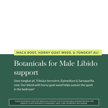 Gaia Herbs Male Libido - Herbal Vitality Support with Saw Palmetto, Horny Goat Weed & Oats | 120 Vegan Liquid Phyto-Capsules