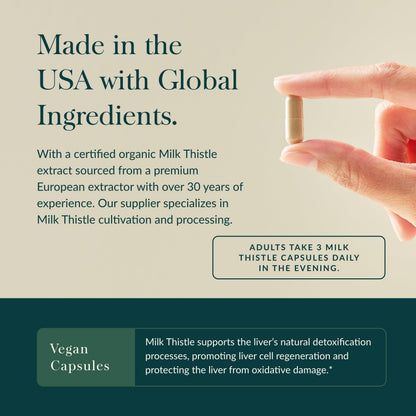 Gaia Herbs Milk Thistle - Liver Support Supplement | 120 Vegan Capsules