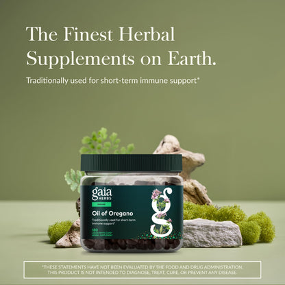 Gaia Herbs Oil of Oregano - Immune & Antioxidant Support - 180 Vegan Liquid Phyto-Caps