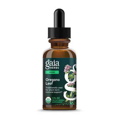 Gaia Herbs Oregano Leaf - Immune Support, Organic, 1 Fl Oz | 23 Servings