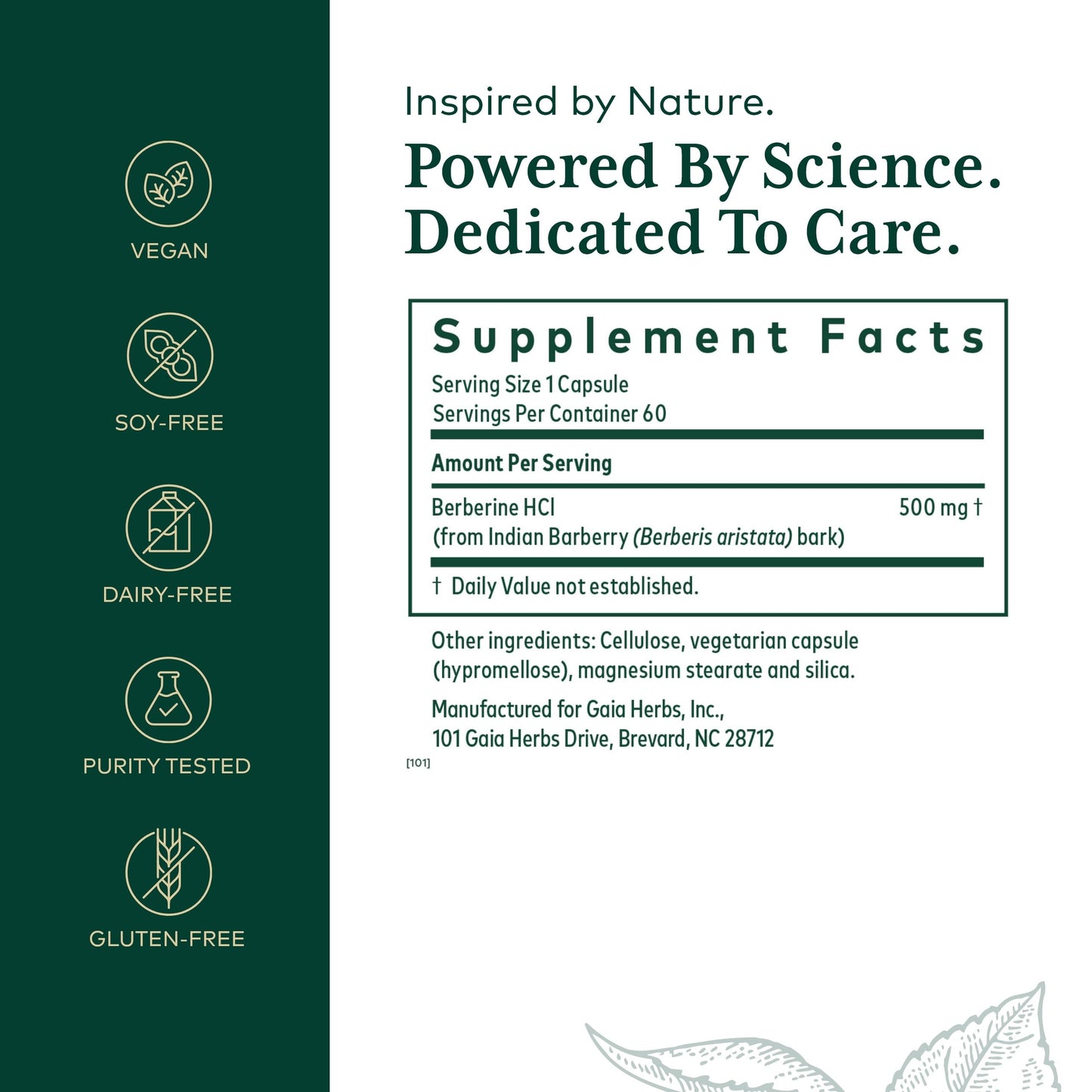 GAIA HERBS PRO Berberine Metabolic - Berberine HCI Supplement, Vegan, Gluten-Free | 60 Capsules
