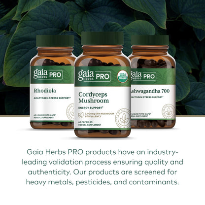 GAIA HERBS PRO Cordyceps Mushroom - 60 Caps | 5,000 mg per 2 Caps | Adaptogenic Energy