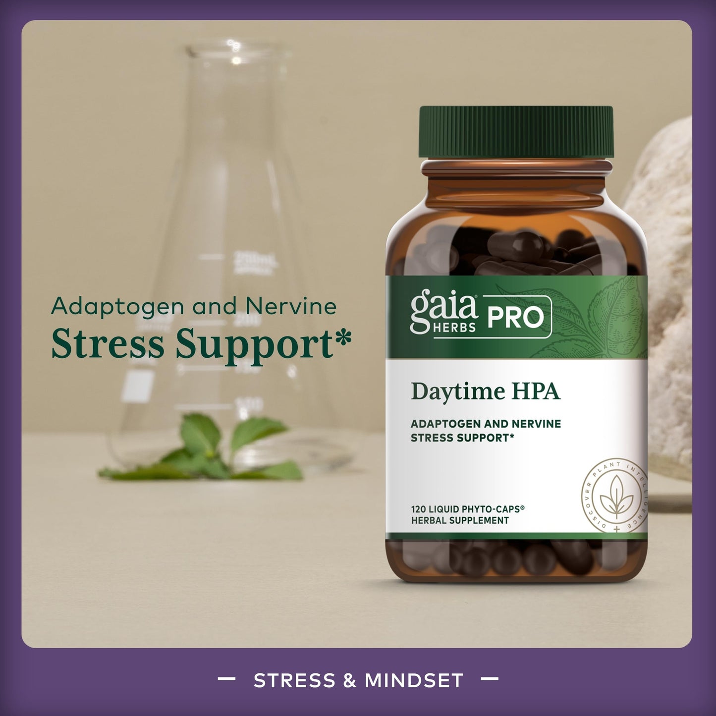 GAIA HERBS PRO Daytime HPA — Adaptogen & Nervous System Support (120 Liquid Phyto-Caps)