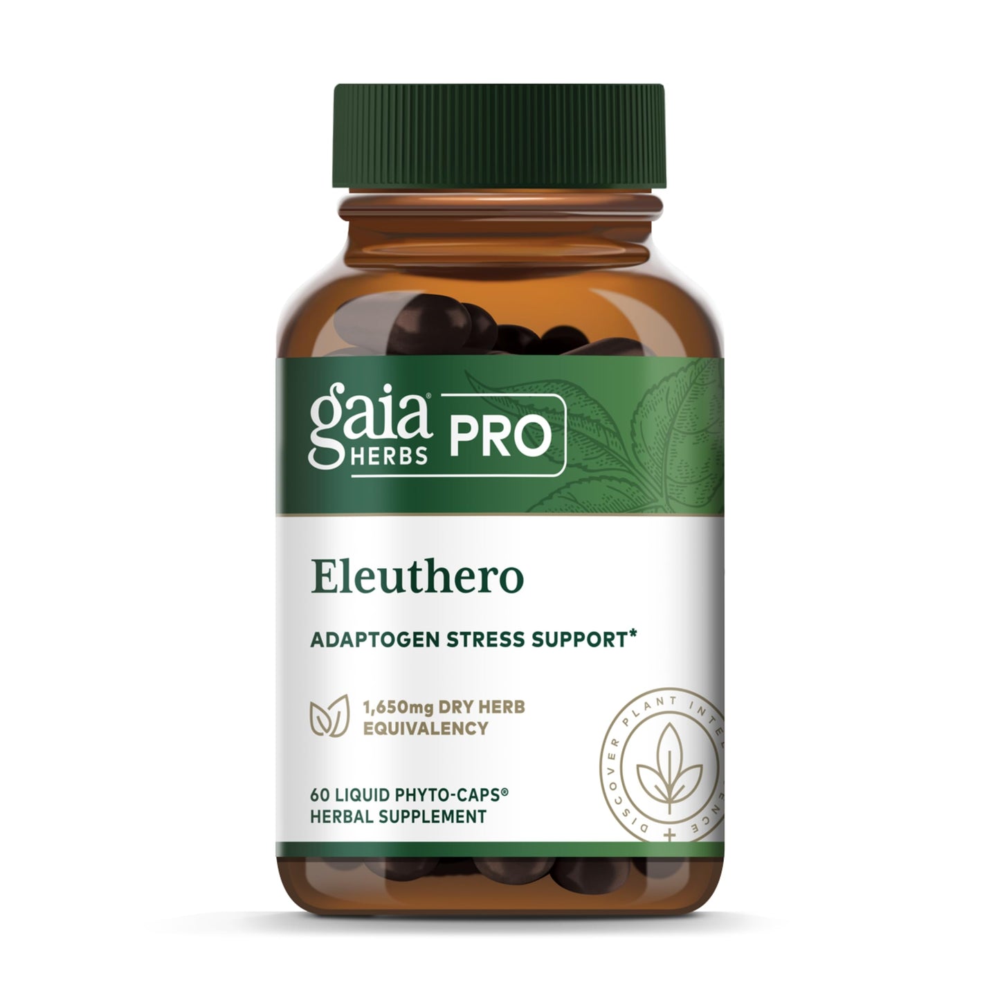 Gaia Herbs PRO Eleuthero - Adaptogen Supplement for Stress & Energy | 60 Vegan Liquid Phyto-Capsules (60 Servings)