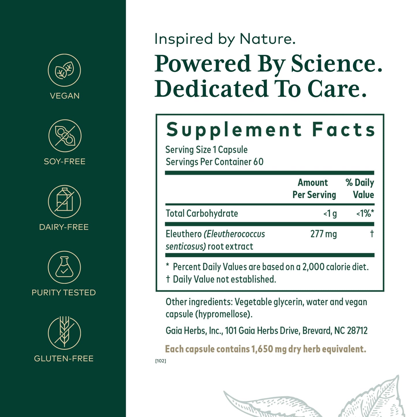 Gaia Herbs PRO Eleuthero - Adaptogen Supplement for Stress & Energy | 60 Vegan Liquid Phyto-Capsules (60 Servings)